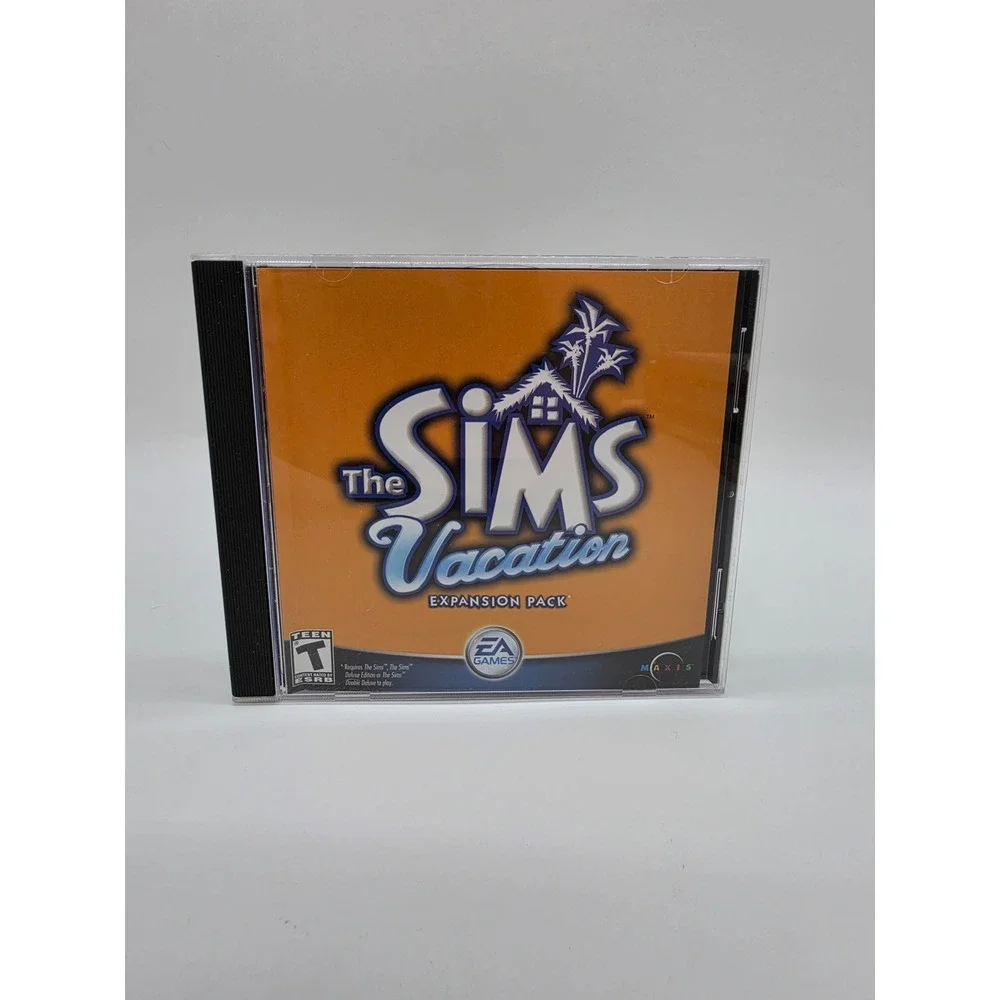The Sims Vacation Expansion Pack PC Game 2002 EA Maxis Jewel Case Retro Vintage